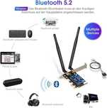 Karta sieciowa EDUP WiFi 6E Bluetooth 5.2 PCIE karta Wi-Fi Intel AX210