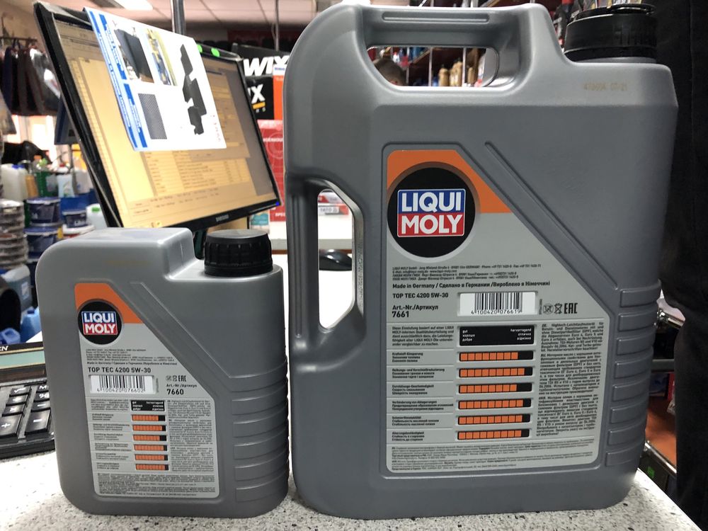 Масло 5w30 Liqui Moly 4200 5w30 5л -2075/Liqui Moly 4100 5W40 5л -1699