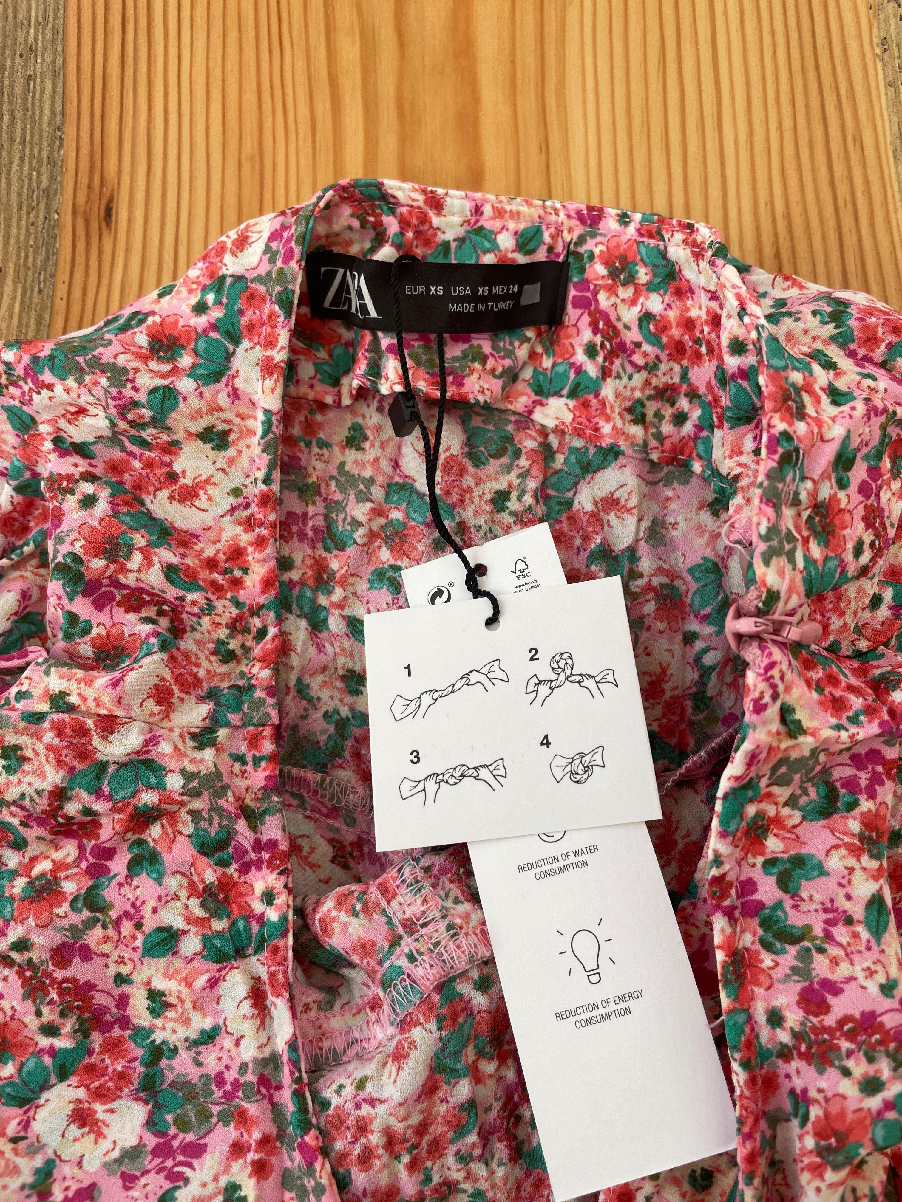 Zara nowa spódniczka mini floral kwiaty spódnica