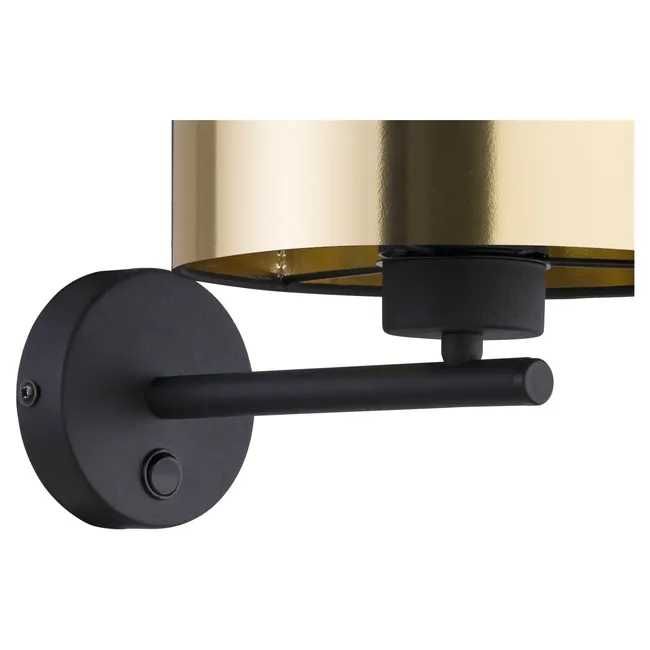 Kinkiet Londyn czarno-złoty E27 TK Lighting z włącznikiem