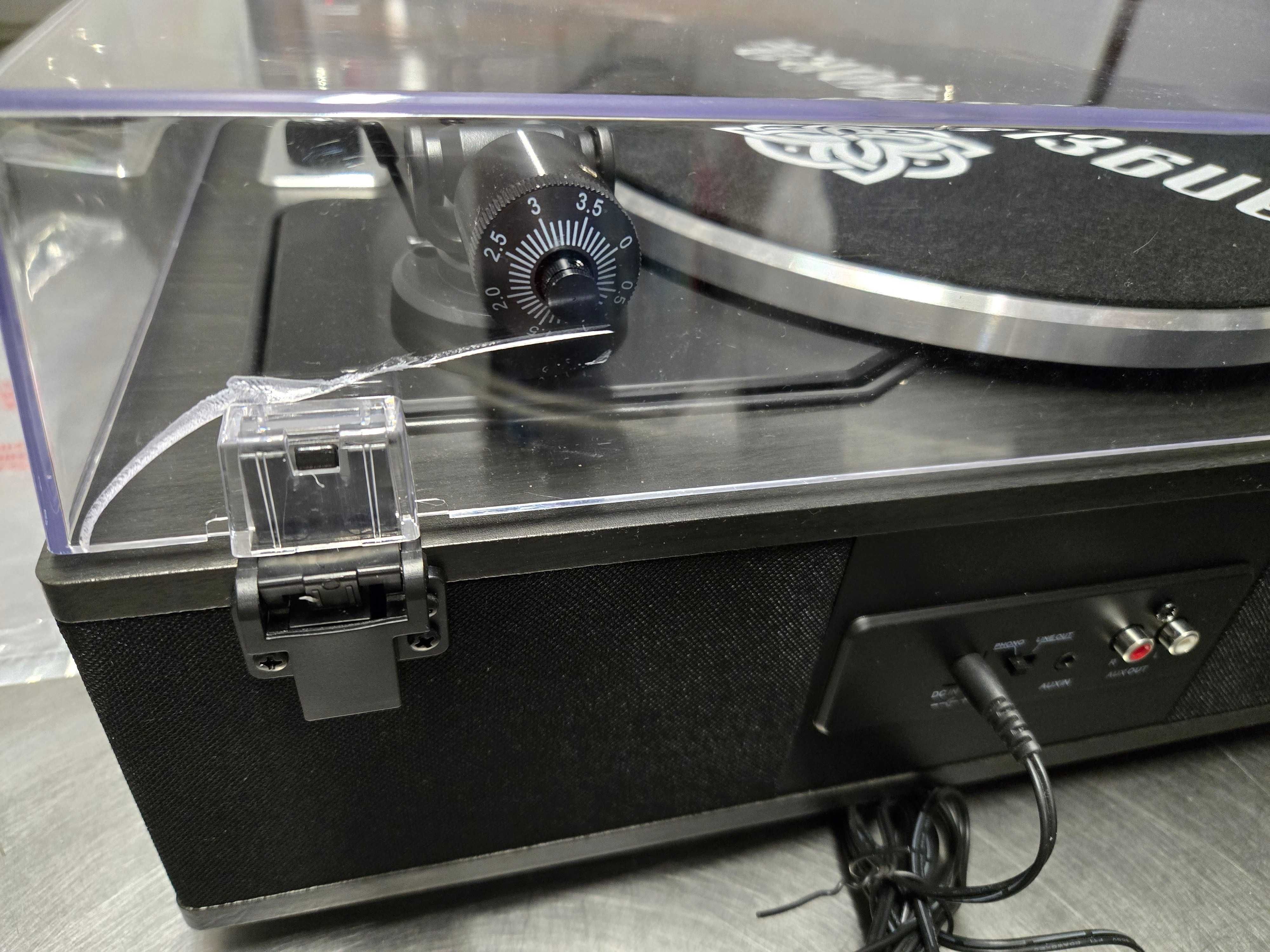 All-in-One odtwarzacz płyt winylowych Bluetooth, GRAMOFON 2-biegowy