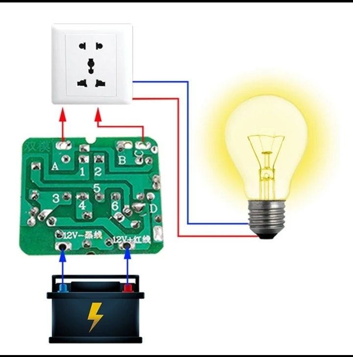 Повишаючий, переобразуватіль, інвертор із 8-13v на 220v