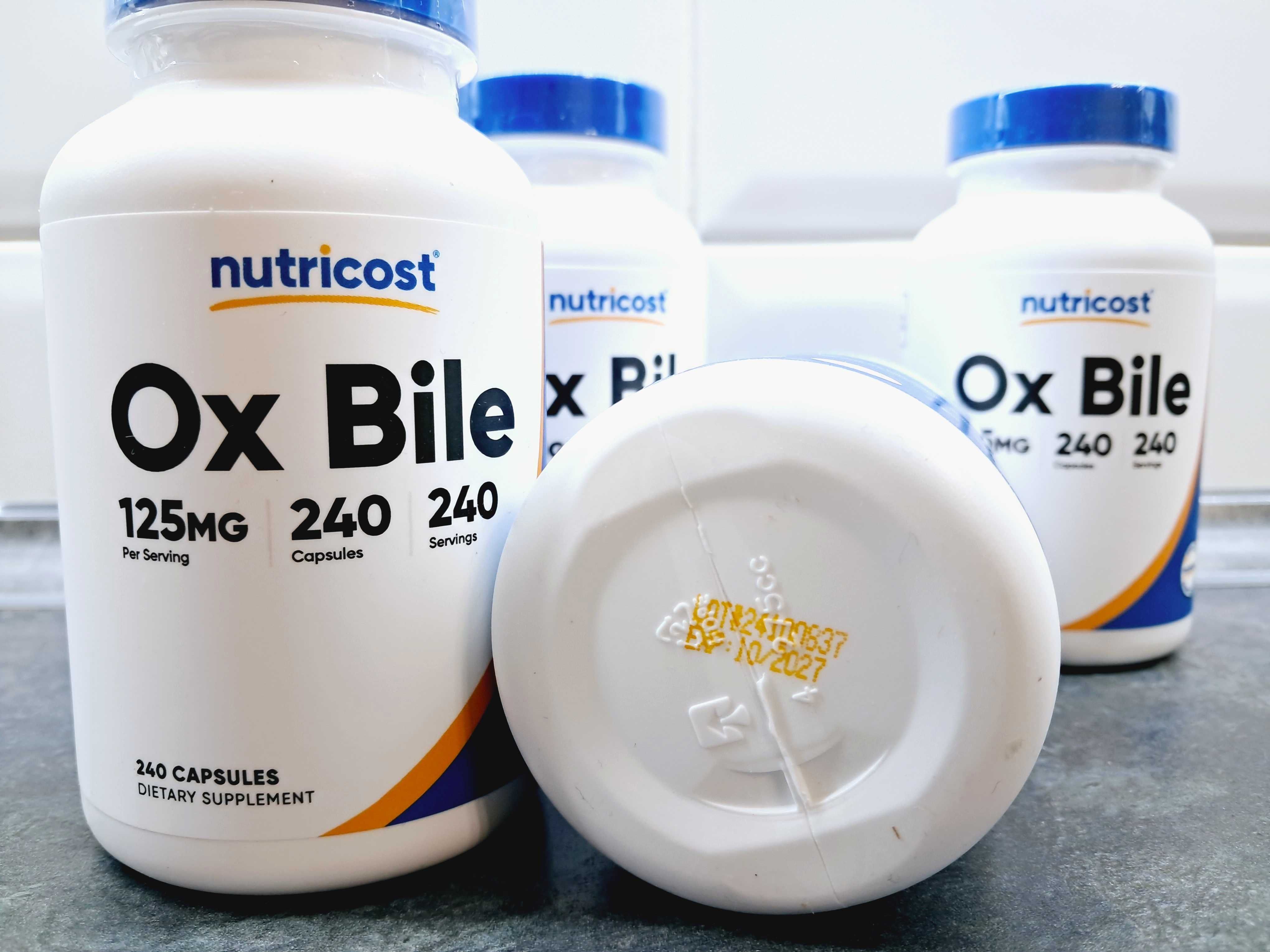 Nutricost, Ox Bile 125 мг (240 капс.), бычья желчь, бичача жовч