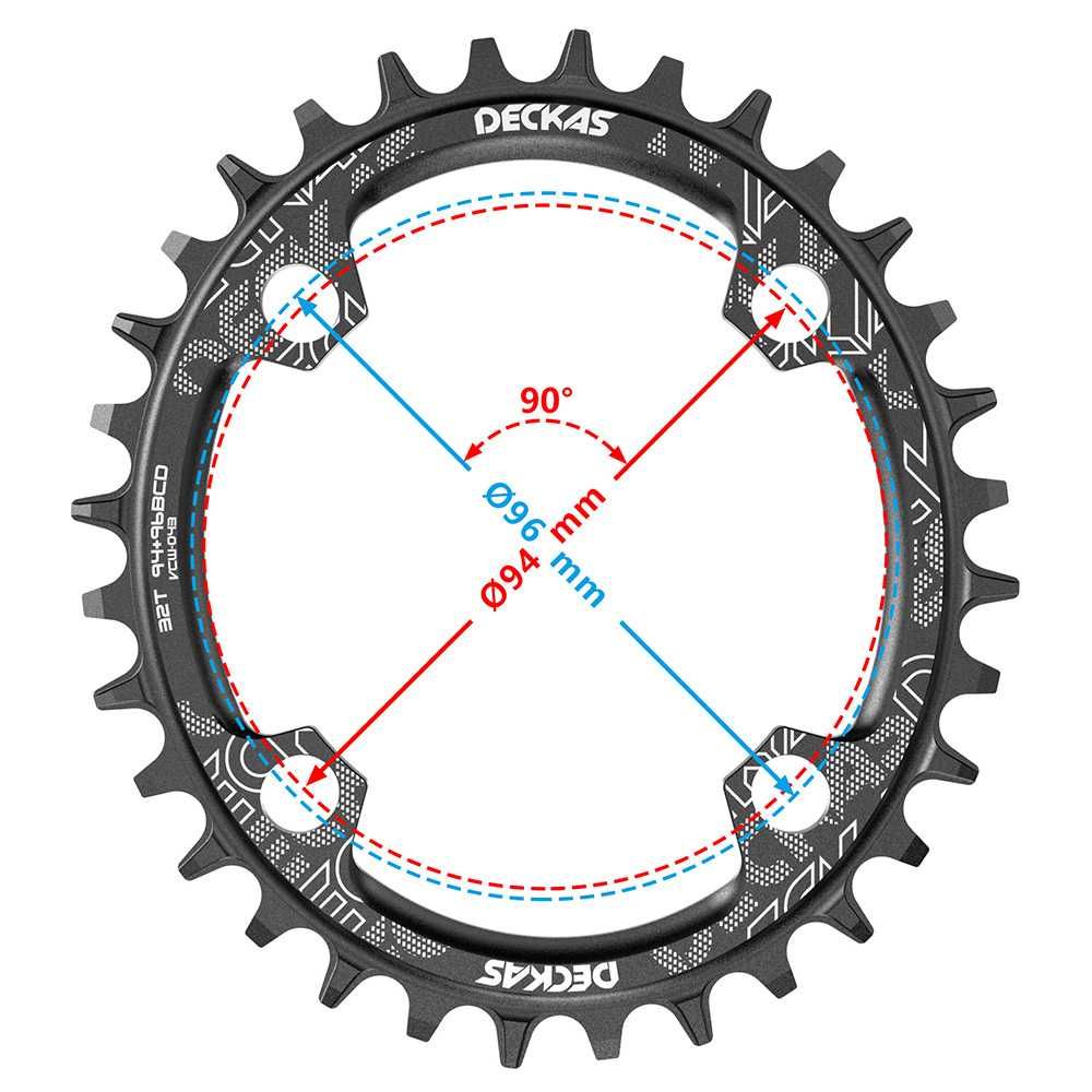 Zębatka rowerowa Oval DECKAS 34T 94 + 96 BCD