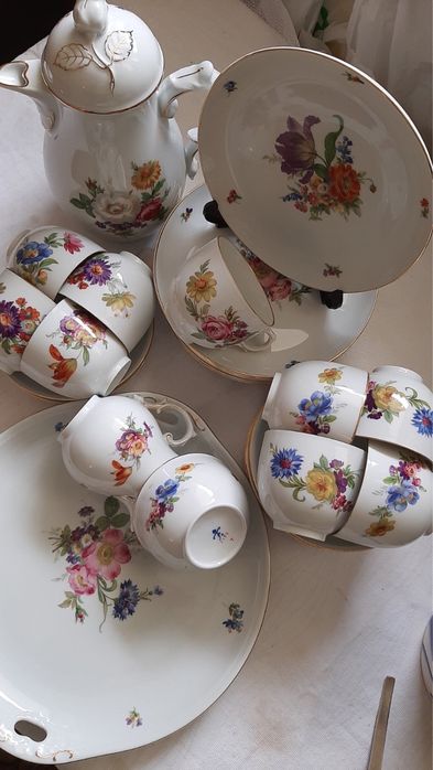 Serwis Furstenberg na 9 osób, stan idealny, 31 przedmiot