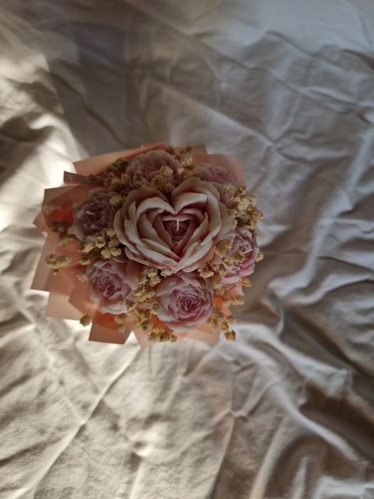 Dwa flowerboxy ze świec sojowych