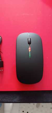 Rato WiFi e Bluetooth com luz recarregável por usb