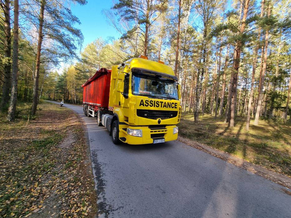 Naczepa wielton wtwrotka Renault premium pomoc drogowa plus
