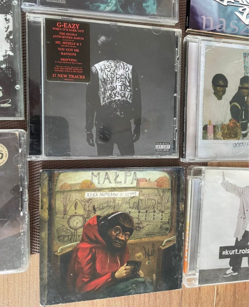 Kolekcja 16 plyt CD (G-Eazy, Pezet, Tede, Bedoes)
