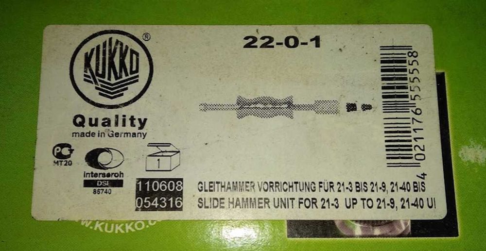 Jogo de saca rolamentos KUKKO 22-0-1