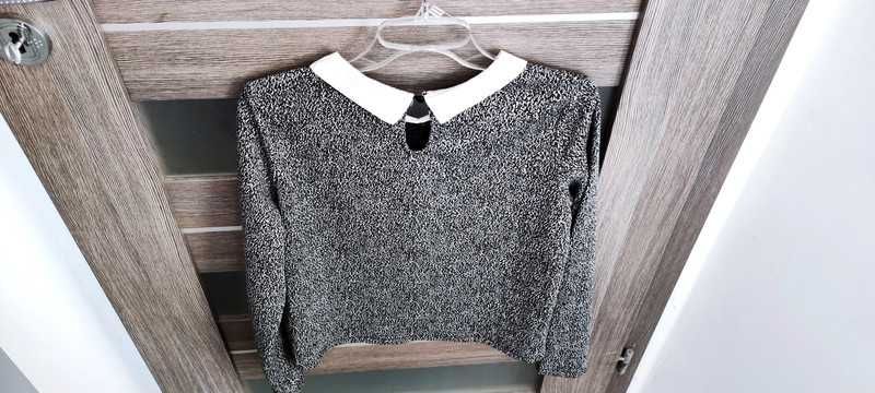 Bluzka damska z kołnierzykiem NA SYLWESTRA Reserved #retro