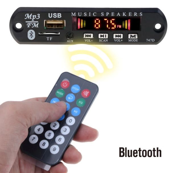 Placa Rádio MP3 com Bluetooth SD USB FM AUX JACK 3.5 Aparelhagem NOVO