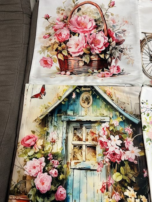 наволочки на подушки  декоративные  в прованском стиле  размер 44х44