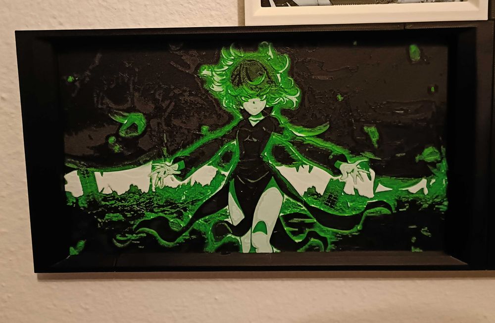 Quadro em relevo - One Punch man - Tornado