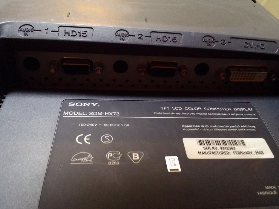 Монитор Sony SDM-HX73 17" TFT LCD Color Monitor