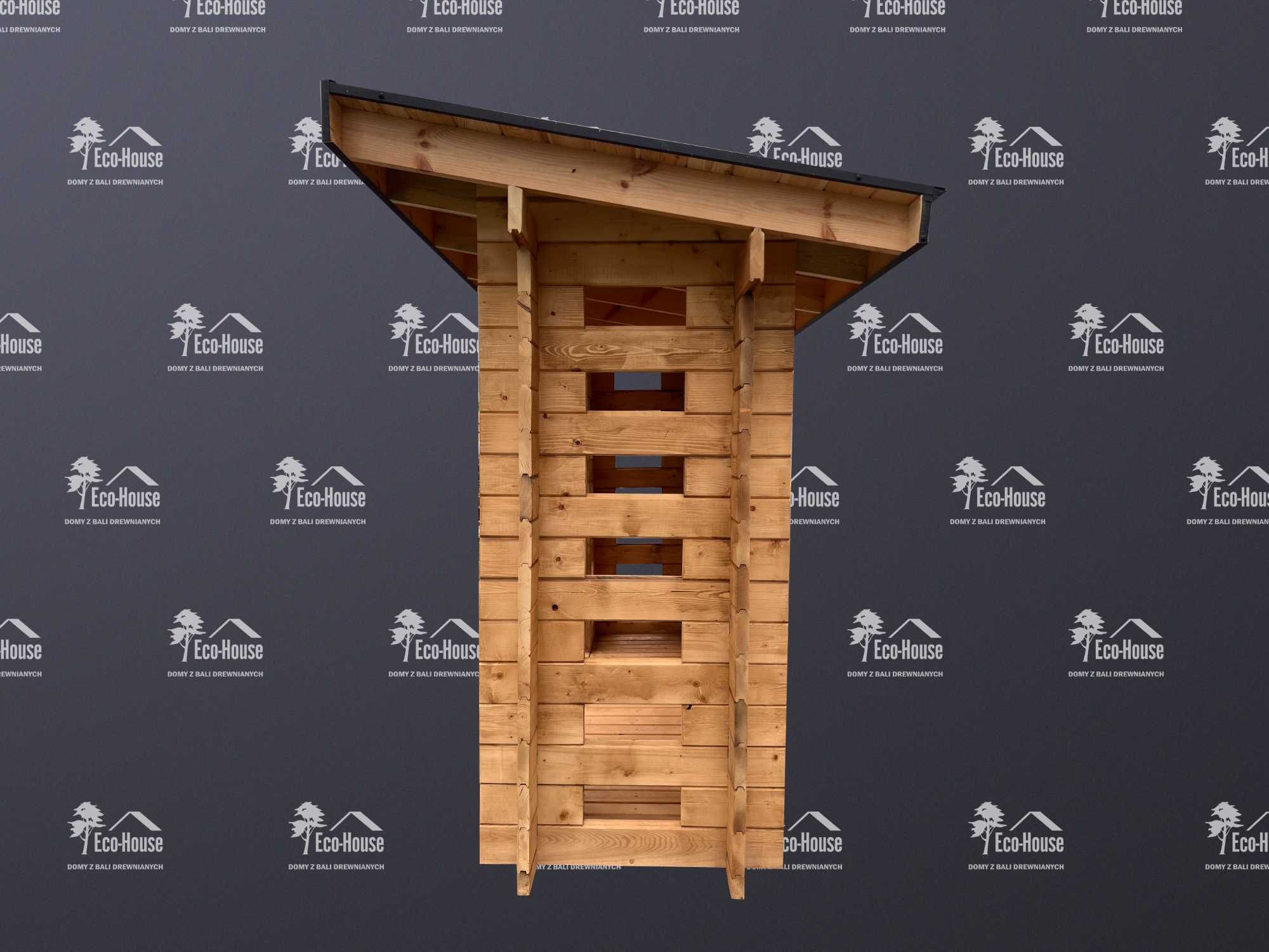 Kompletna Drewutnia Wiata na Drewno Kominkowe 200x100