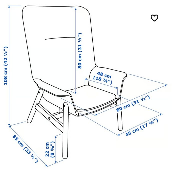 Cadeirão/poltrona IKEA modelo Vedbo
