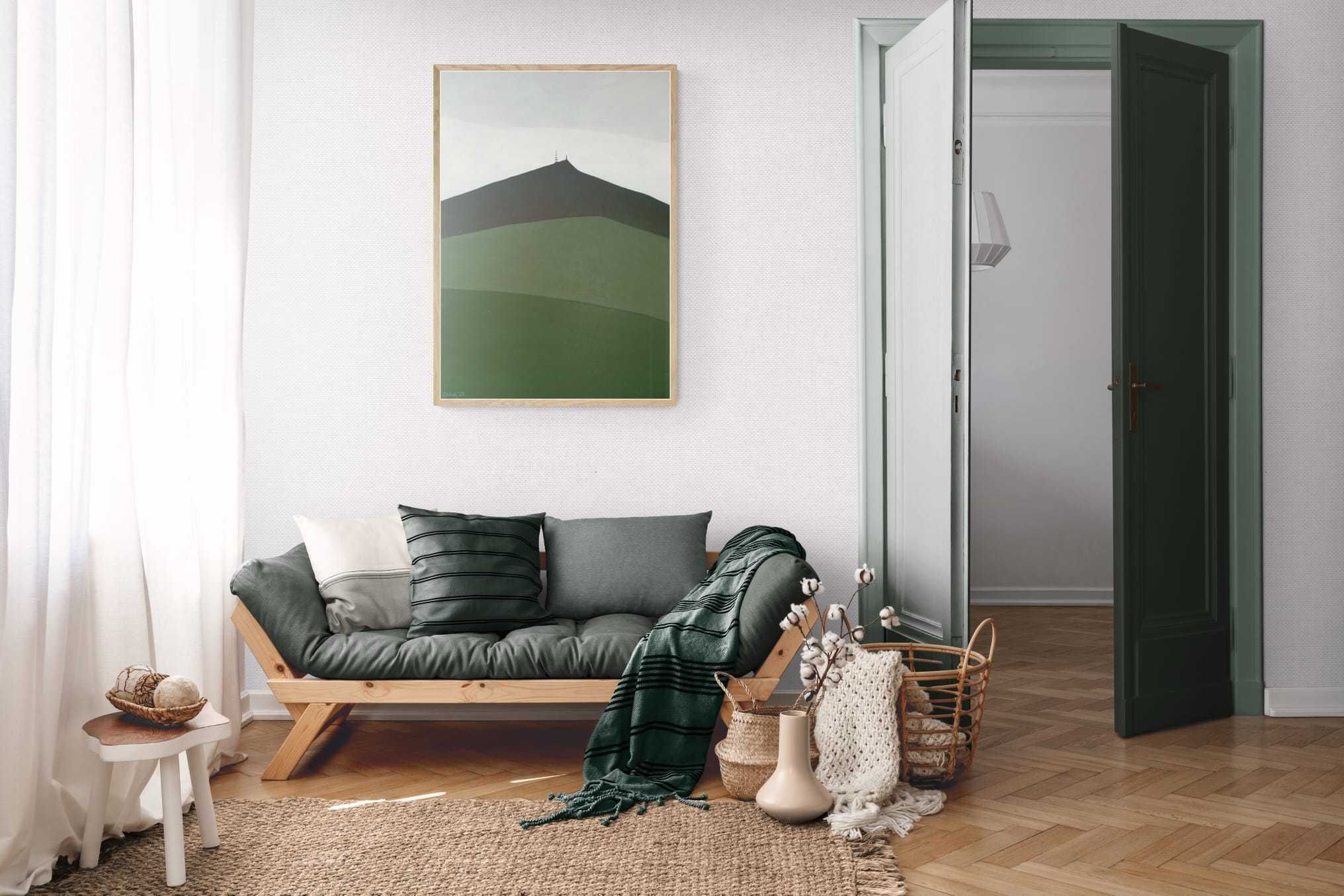 Obraz "Ślęża" 70x100 cm, 2025, akryl i olej na płótnie