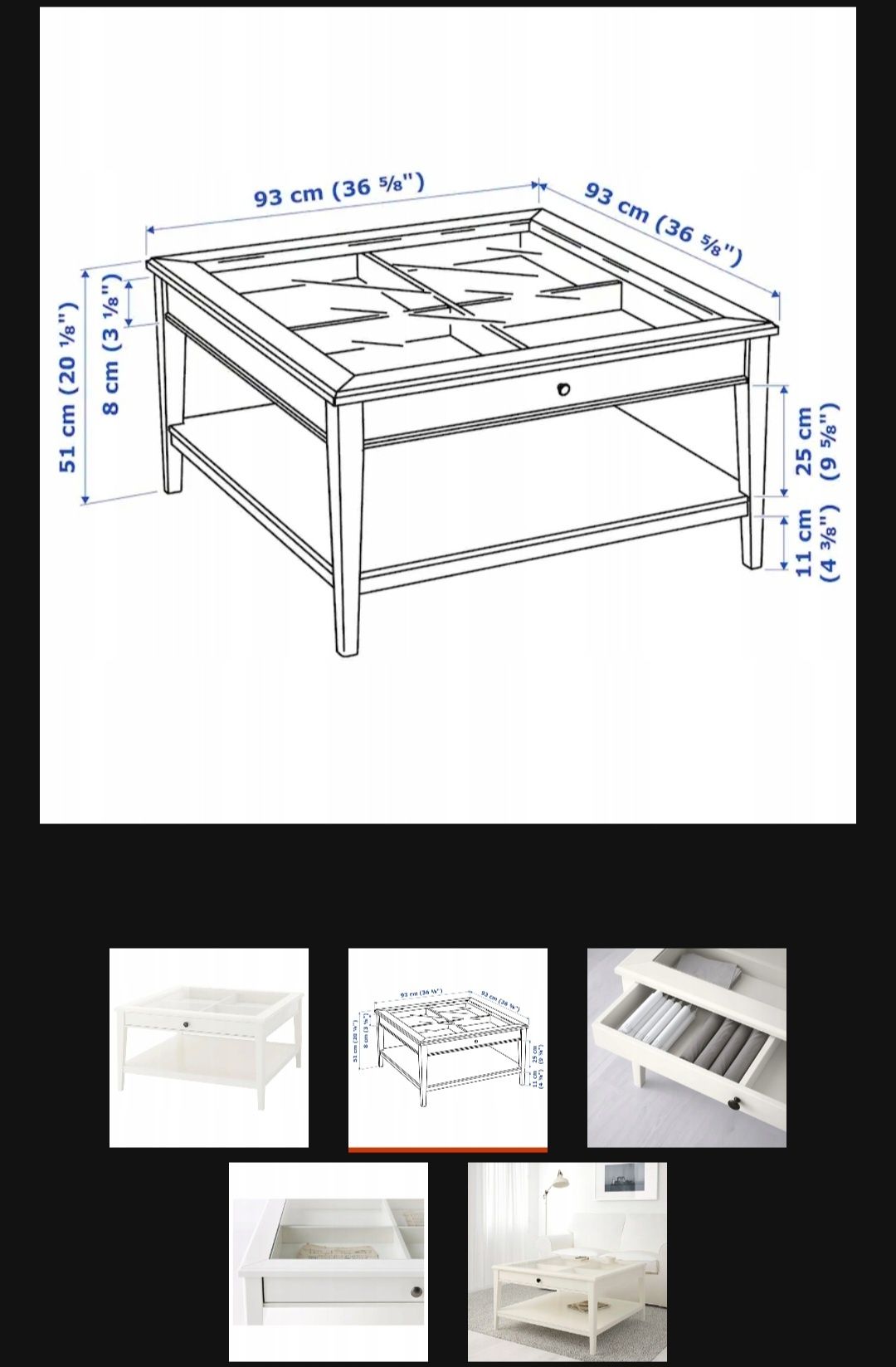 Stolik kawowy + komoda IKEA LIATORP