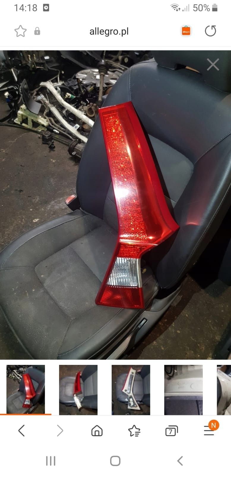 Volvo V70 lampa tył prawa Led 2010r