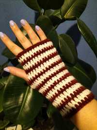Rękawiczki handmade- ręcznie robione na szydełku