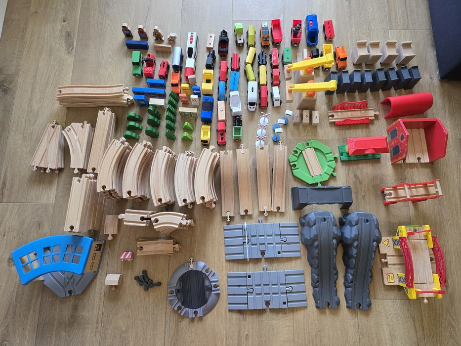 Drewniane tory ikea, brio, lidl, mix