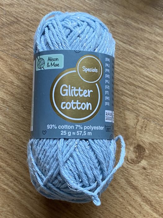Glitter cotton alison and mae włóczka bawełniana 400 gram