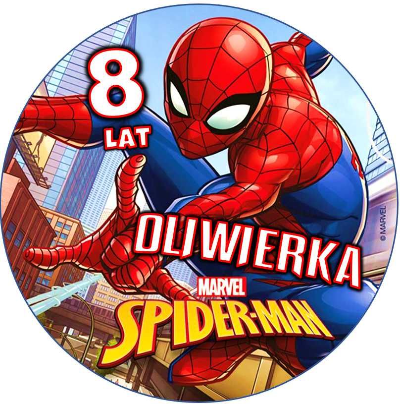 OPŁATEK na tort SPIDER- MAN - Duży średnica 20 cm