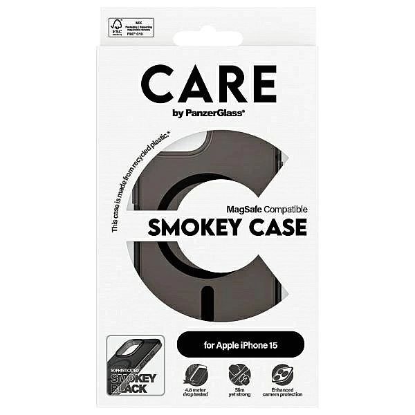 Etui Care PanzerGlass Flagship Case MagSafe na iPhone 15 - czarne