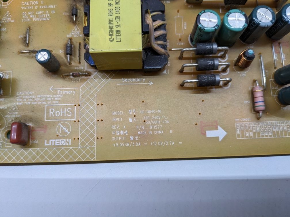 Zasilacz LiteOn UE-3840-1U