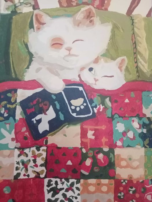 Картина с котиками.