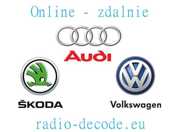 Kod radia / nawigacji Audi, Skoda, Volkswagen rozkodowanie zdalne