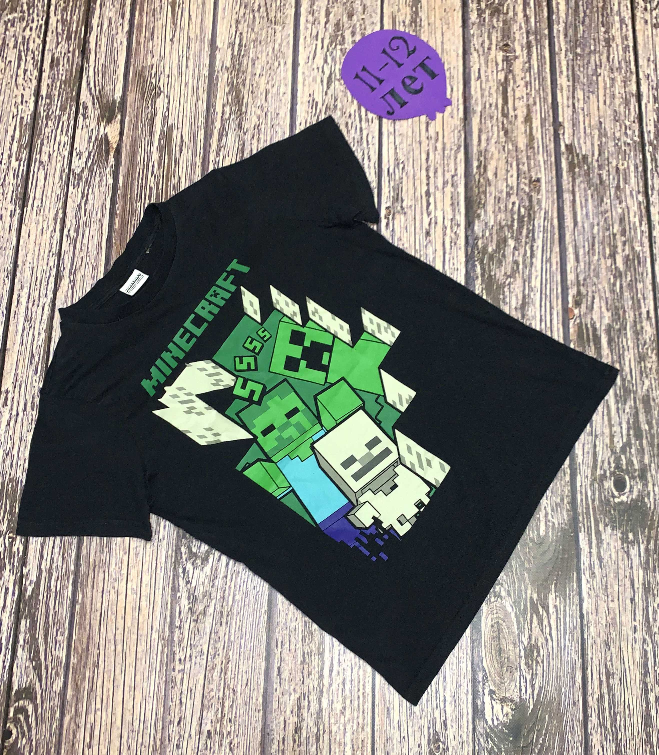 Футболка Minecraft для мальчика 11-12 лет, 146-152 см
