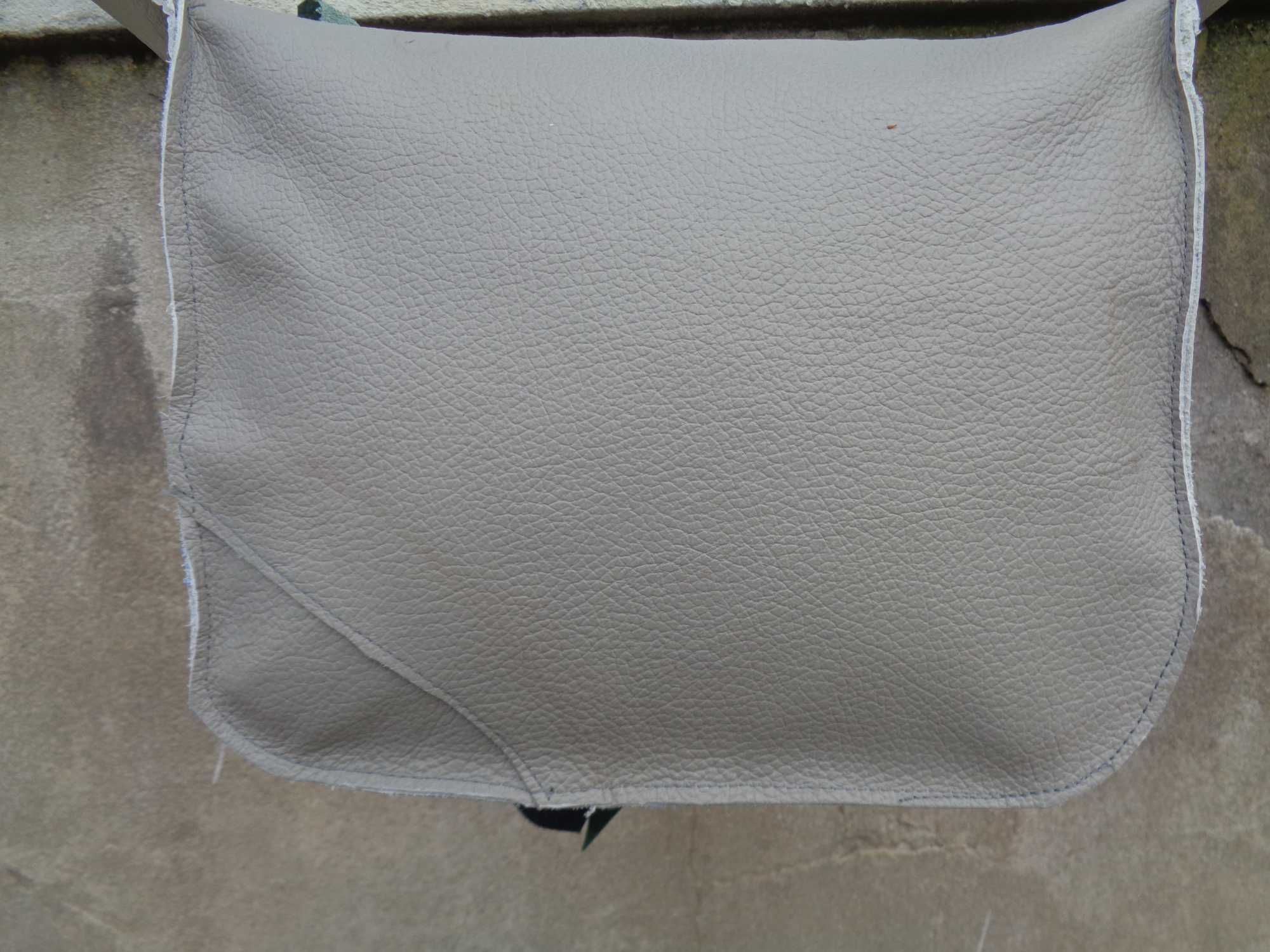 Artystyczna torebka skórzana z ozdobną klapą.  Handmade