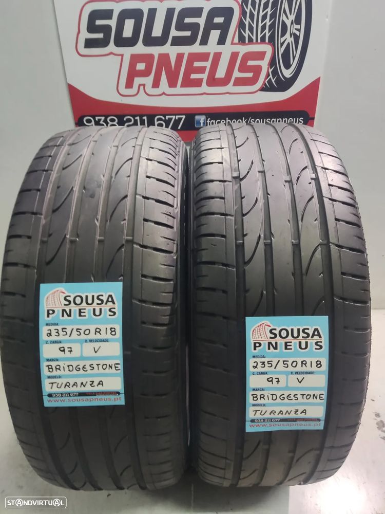 2 pneus semi novos bridgestone 235-50r18 oferta dos portes