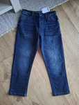 122cm, Next luźne jeansy marchewki, spodnie jeansowe tapered loose