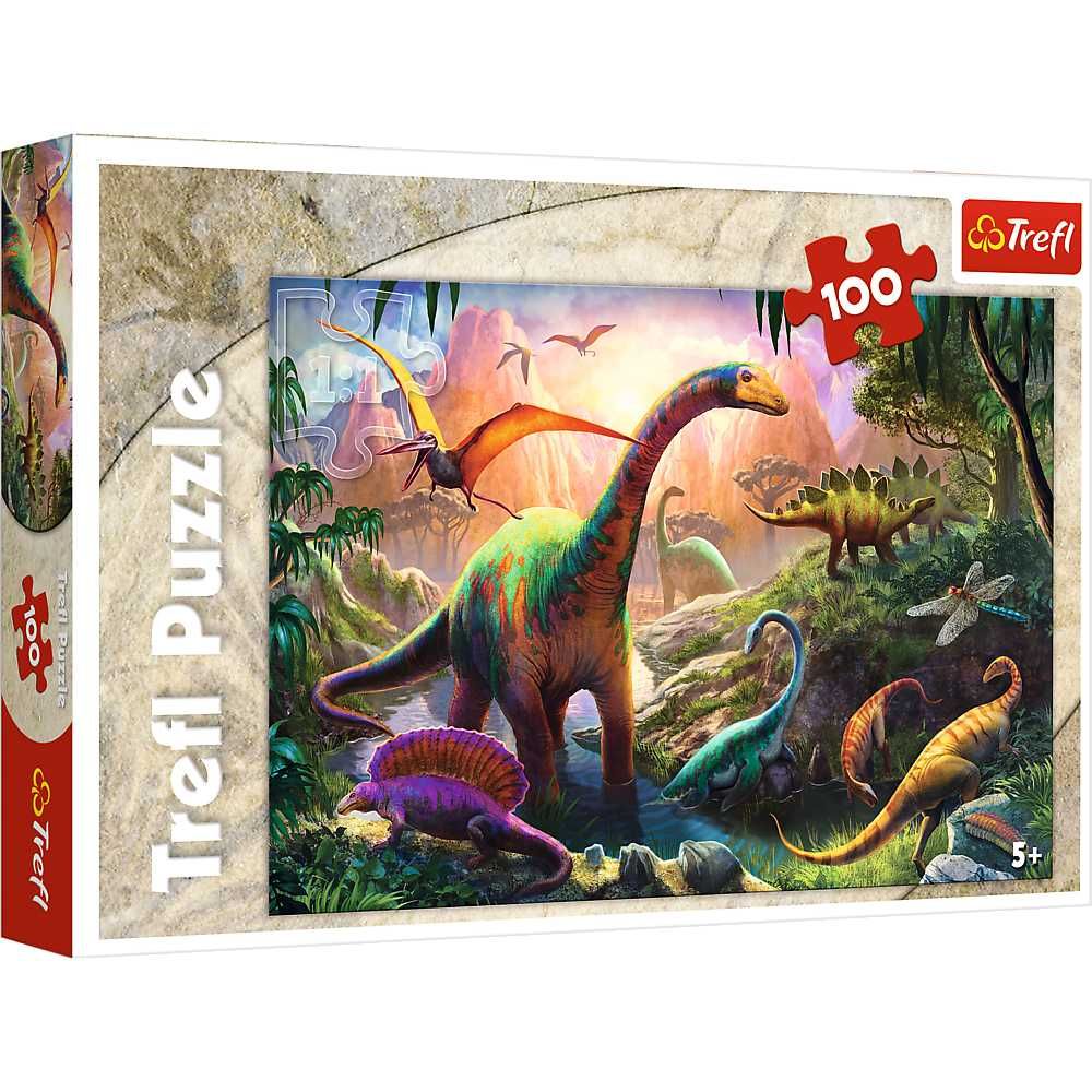 Trefl Puzzle 100 el. Świat dinozaurów dinozaury 16277
