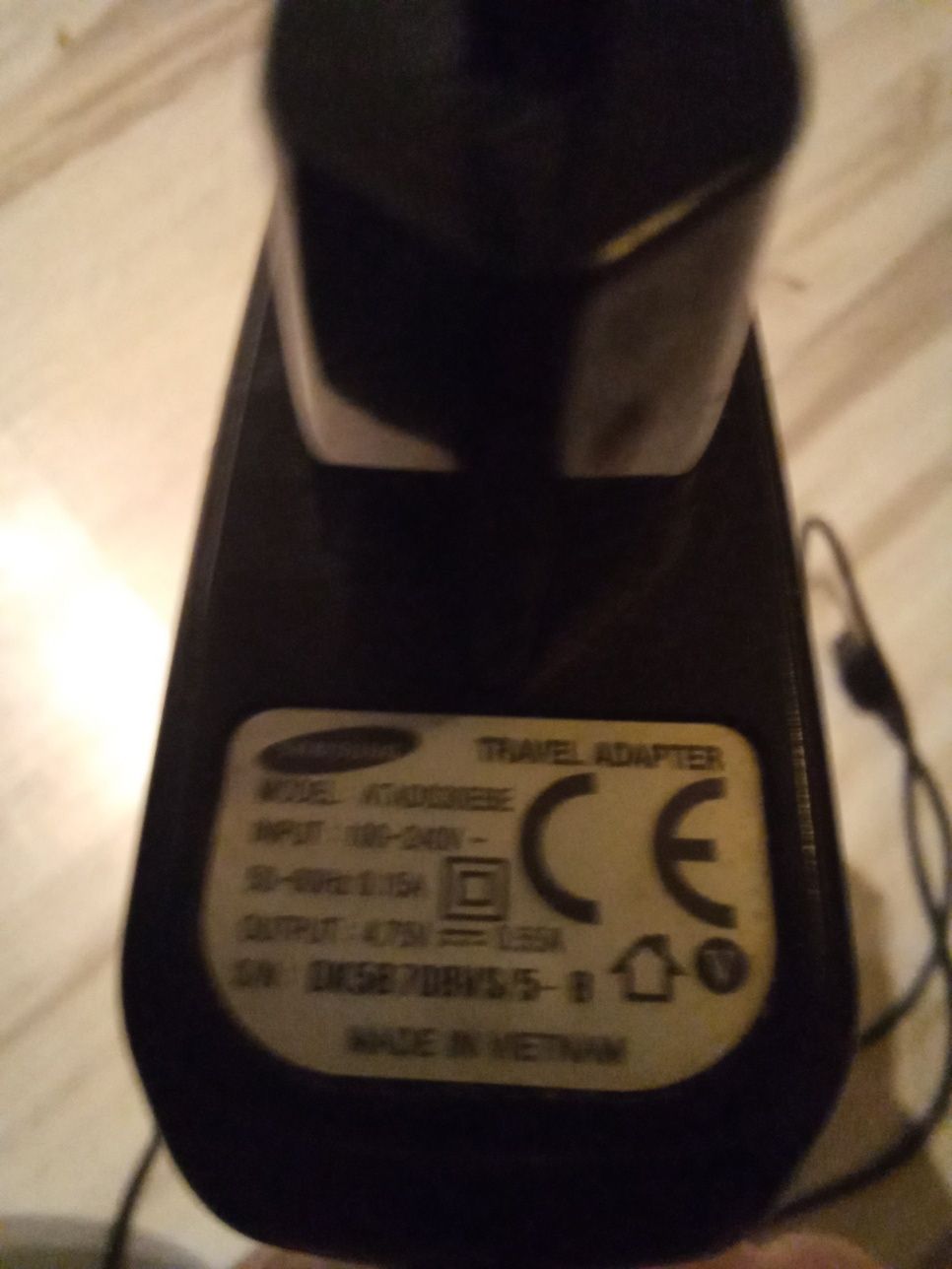 Ładowarka samsung solid sieciowa atads30ebe 4.75V 0.55A