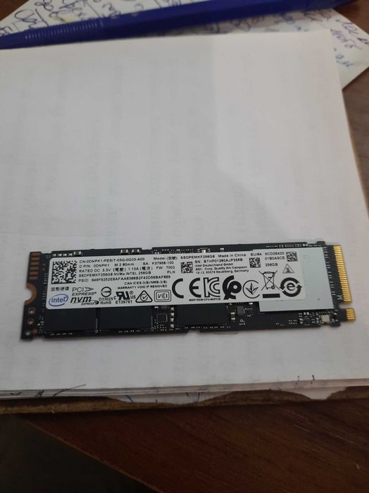 продам ssd m2 NVME intel на 256gb (78% здоров'я)