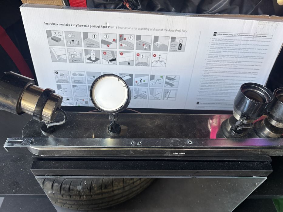 Lampa led philips, czarno srebrny kinkiet , lampa sufitowa