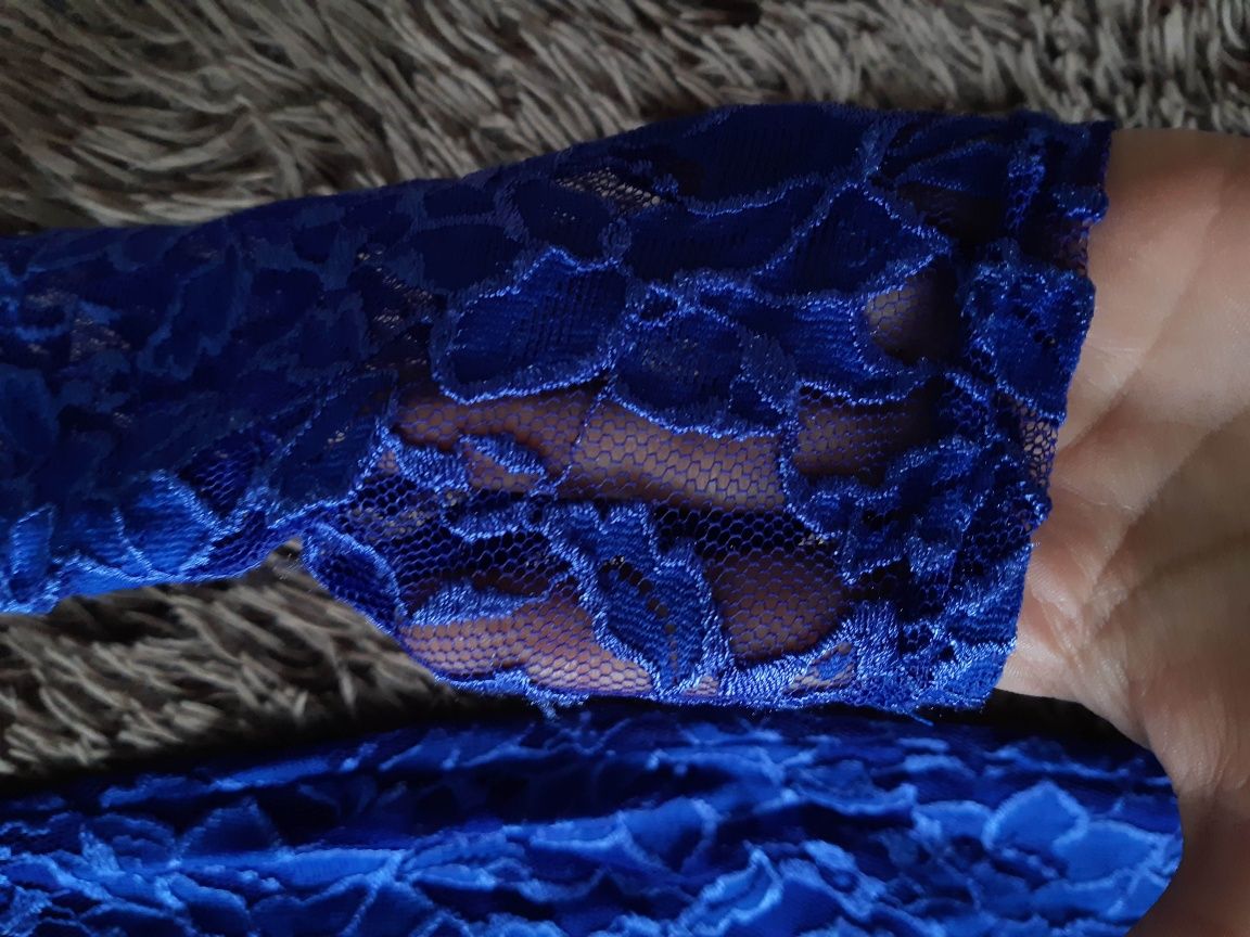 Женское синее коктейльное платье S