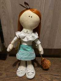 Интерьерная текстильная кукла тильда 33см лялька тільда