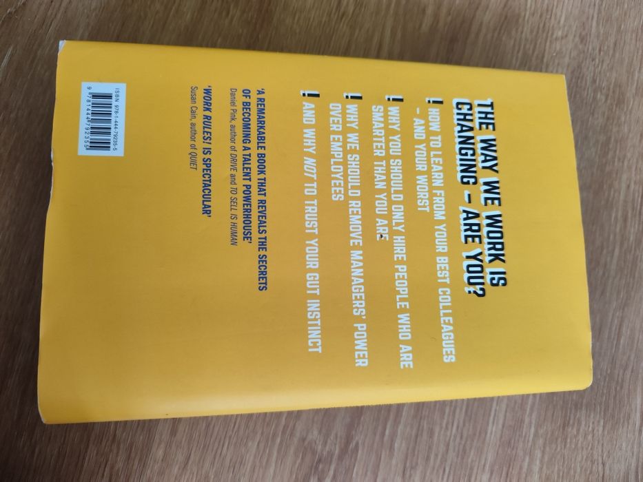 Work rules! Insights from inside google