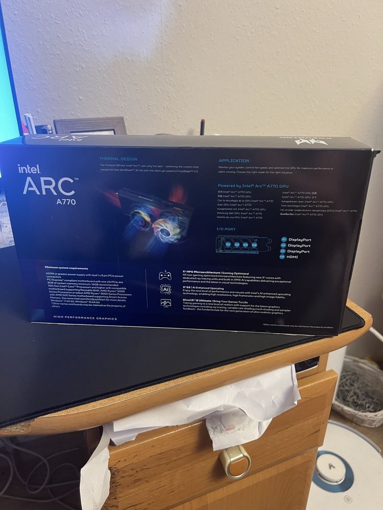 Intel BiFrost ARC A770 OC Predator Acer 16GB GDDR6