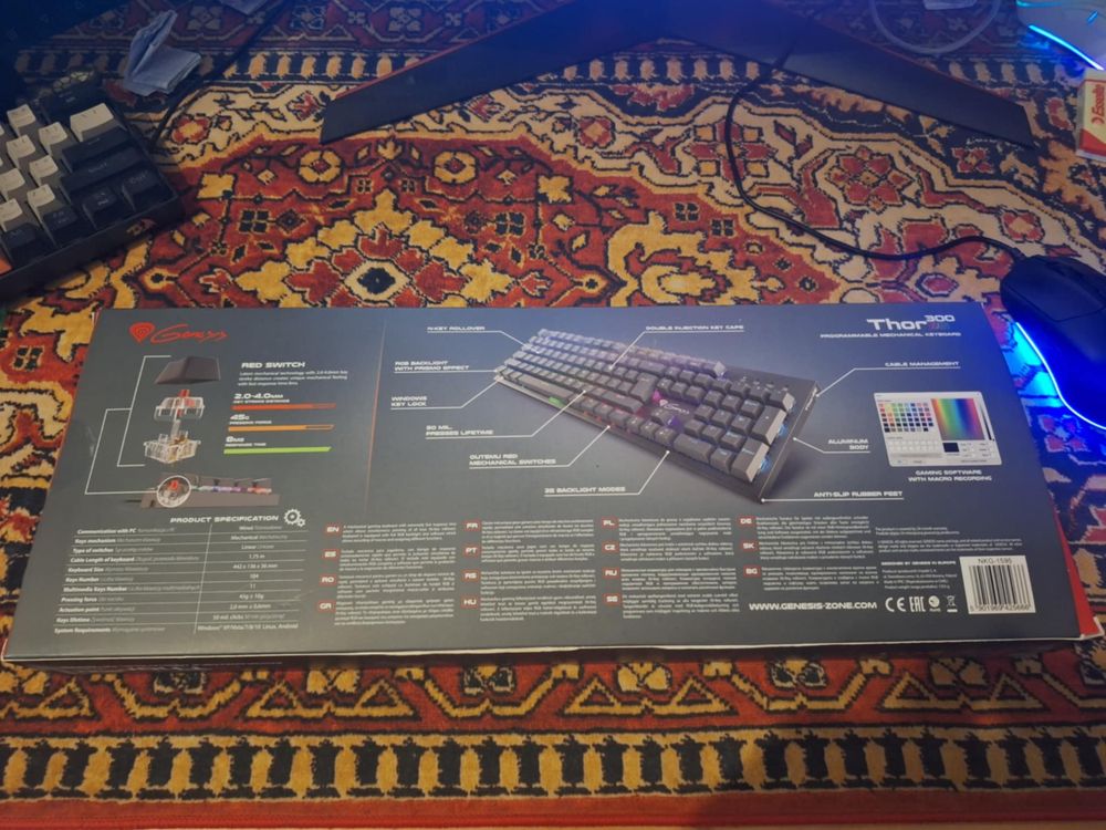 Kawiatura Genesis THOR 300 rgb PODKŁADKA GRATIS!