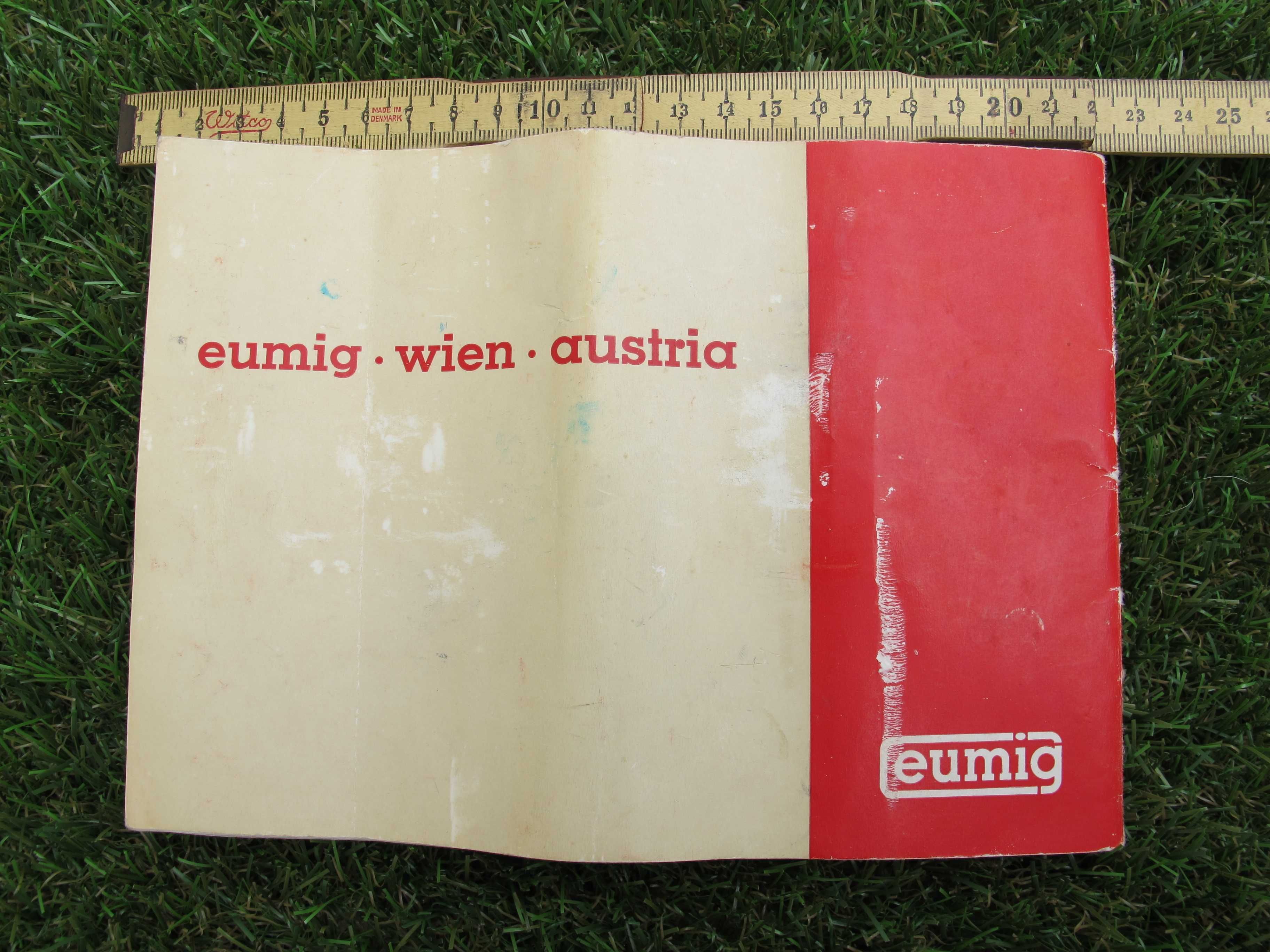 Livro de Instruções Eumig C3 M - Máquina de Filmar 8mm Antiga