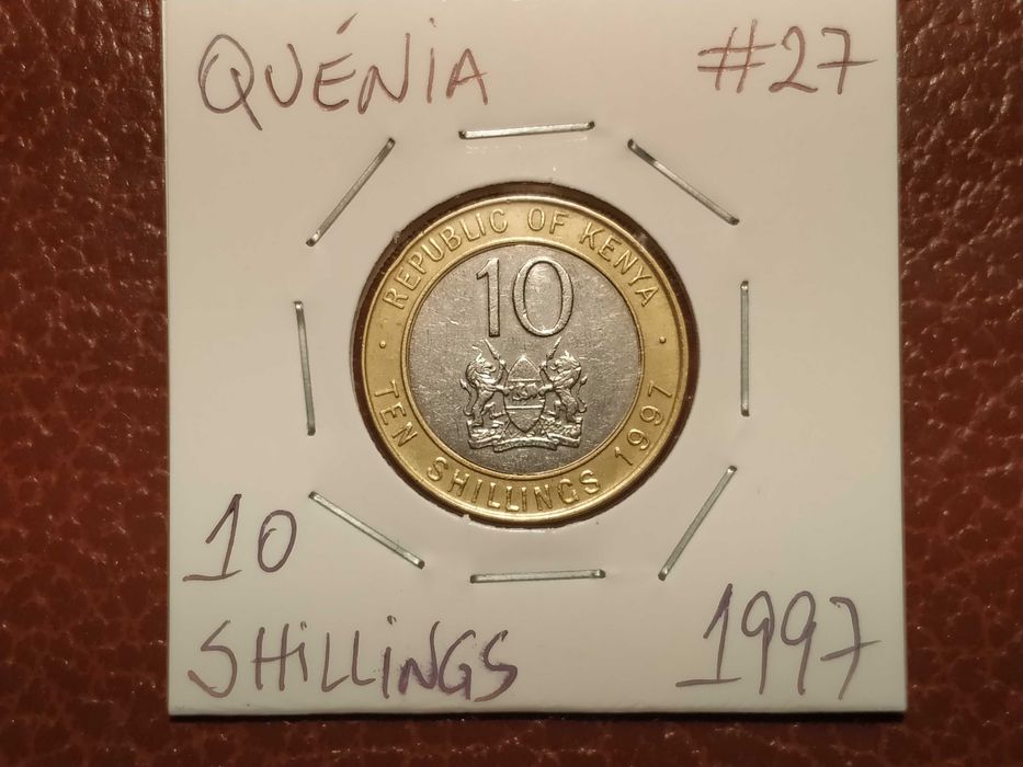 A90 moeda de 10 shillings de 1997 - Quénia
