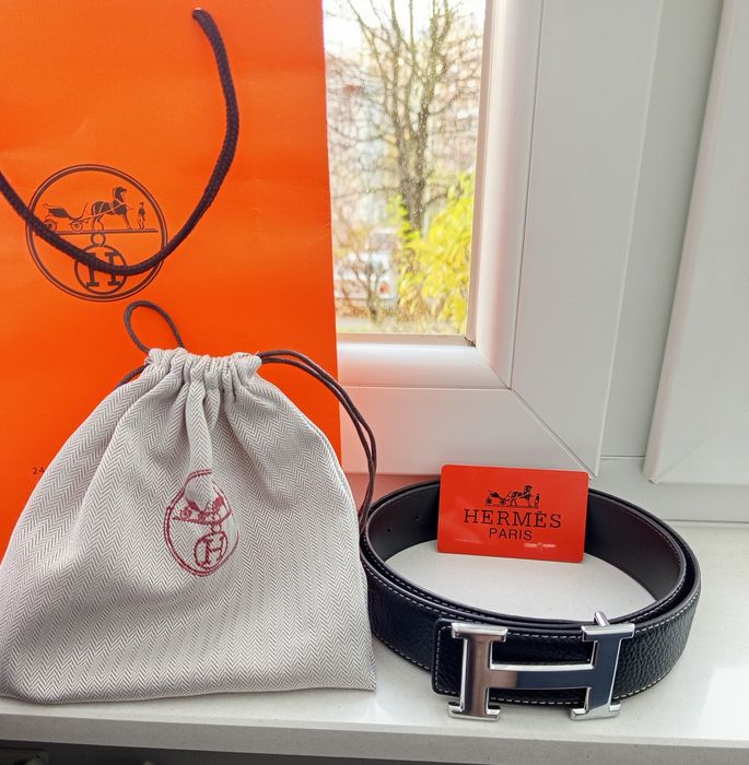 Pasek czarny Hermes vintage retro swag drip streetwear viral