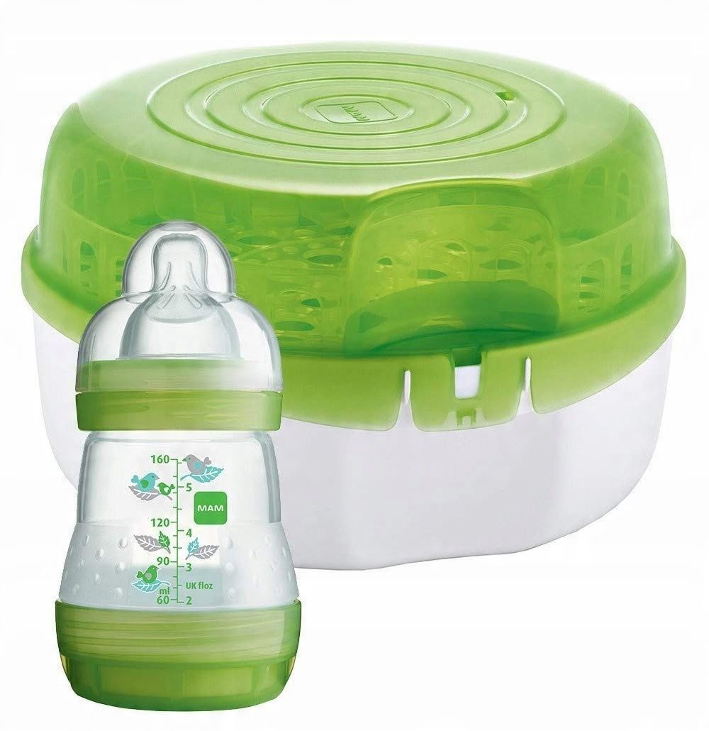 Sterylizator Mikrofalowy Mam+ Szczypce +Butelka 160Ml