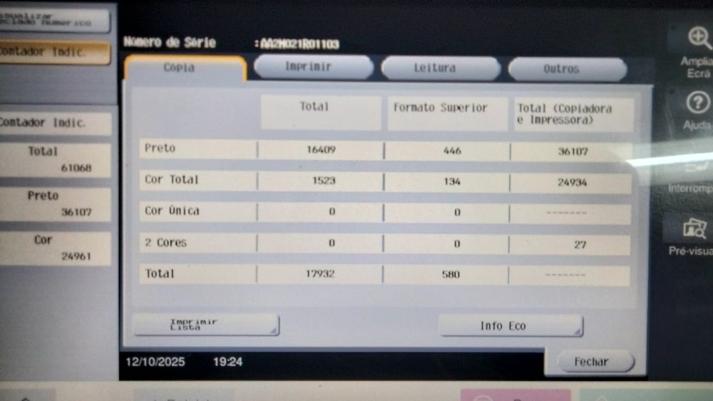 Vendo Konica Minolta Bizhub C250i com armário de mais 2 gavetas